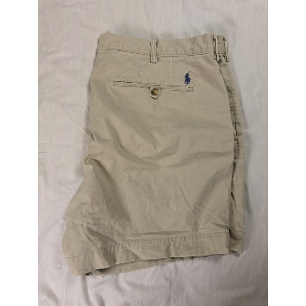 Polo Ralph Lauren Shorts Mens 40 Beige Classic Fit 6 Inseam Stretch Polo Chino